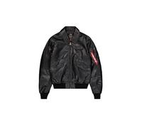 Alpha Industries CWU-45/P Leather Bomber Jacket Leather Jackets for Men Size XL - black