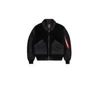 Alpha Industries Men's CWU-45/P Teddy MOD Bomber Jacket, Black, XL