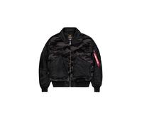 Alpha Industries Men's CWU-45/P Teddy MOD Camo Bomber Jacket, Black Camo, S