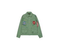 Alpha Industries Mens Field Jacket Flying Tigers Overshirt - Green - Size X-Large
