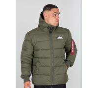 Alpha Industries Hooded Puffer FD Jacket - Dark Green