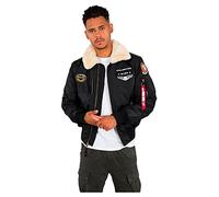 Alpha Industries Men's Injector III Air Force Bomber Jacket, Black, L