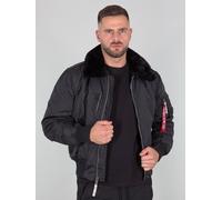 Alpha Industries Mens Injector III Flight Jacket in Black Nylon - Size Large