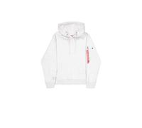 Alpha Industries Label Backprint Hoodie for Men Size L - pastel grey melange