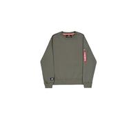 Alpha Industries Men's Label Back Print Sweatshirt, Dark Olive, 3XL