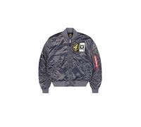 Alpha Industries Men's MA-1 Black Devils Bomber Jacket, Iron Grey, S