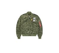 Alpha Industries Men's MA-1 Black Devils Bomber Jacket, Sage-Green, L