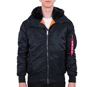 Alpha Industries Men's MA-1 Hooded Bomber Jacket, Rep.Blue, XXL