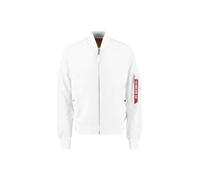 Alpha Industries Men's MA-1 TT Flight Jacket, White, M