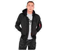 Alpha Industries MA-1 TT Hood Light Bomber Jacket for Men Size XL - black/black
