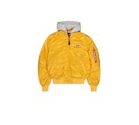 Alpha Industries Men's MA-1 Zip Hood Backprint Bomber Jacket, Wheat, M