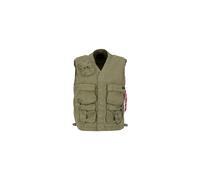 Alpha Industries Mens Military Vest - Olive - Size Medium