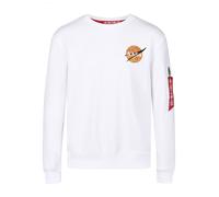 Alpha Industries Mens Nasa Davinci Sweater in White - Size Large