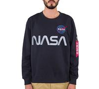 Alpha Industries Men's NASA Reflective Sweater Sweatshirt, Rep.Blue, L
