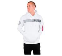 ALPHA INDUSTRIES Men's NASA RS Sports Hoodie, White, S