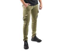 Alpha Industries Mens Petrol Patch Casual Trousers Pants, Olive, 30W UK