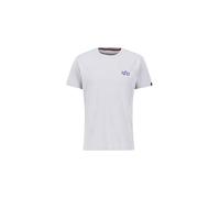 Alpha Industries Puff Print Logo Backprint T-Shirt for Men Size S - pastel grey
