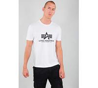 Alpha Industries Basic Big Logo T-Shirt for Men Size XS - white