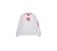 Alpha Industries Mens Satin Logo Sweatshirt - Grey - Size X-Large