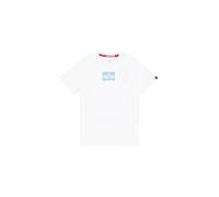 Alpha Industries Men's Satin Logo T, White, L