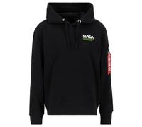 Alpha Industries Men's Skylab NASA Hoody Hooded Sweat Sweatshirt, Black/Green, L