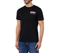 Alpha Industries Men's Skylab NASA T Shirt, Black/Magenta, M