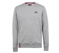 Basic Sweater Small Logo alpha industries Mid Grey XXL