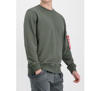 Alpha Industries Men's USN Blood Chit Sweatshirt, Dark Olive, XL