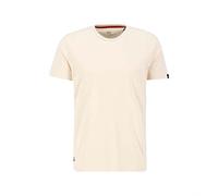 Alpha Industries Mens Usn Blood Chit T 2 T-Shirt in Ecru - Size Small