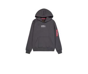 Alpha Industries Metal Plate Hoodie for Men Size 3XL - vintage grey