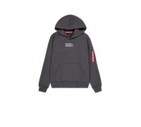 Alpha Industries Metal Plate Hoodie for Men vintage grey