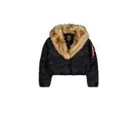 Alpha Industries MOD Fur Bomber Jacket Women Bomber Jackets for Women Size M - black