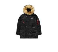 Alpha Industries N-3B Airborne Winter Jacket Winter Jackets for Men Size 2XL - black