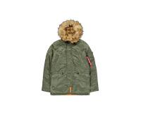 Alpha Industries N-3B VF 59 Vintage Fit Winter Jacket Winter Jackets for Men Size XS - sage-green