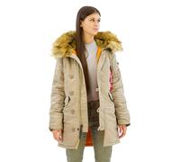 Alpha Industries N-3B VF 59 Winter Jacket Women Winter Jackets for Women Size L - vintage sand