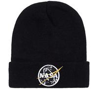 ALPHA INDUSTRIES NASA Beanie Hat, Black, One Size