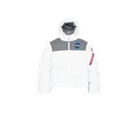 Alpha Industries NASA Holographic Print Winter Jacket Jackets for Men Size L - white