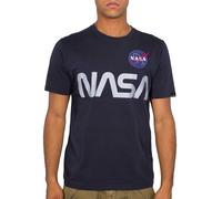 Alpha Industries Nasa Reflective Short Sleeve T-shirt Blue S Men