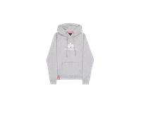 Alpha Industries New Basic Big Logo Hoodie Women for Women Size XS - grey heather