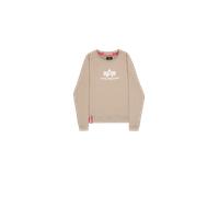 Alpha Industries New Basic Big Logo Sweatshirt Women for Women Size L - vintage sand