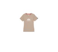 Alpha Industries New Basic Big Logo T-Shirt Women for Women Size M - vintage sand