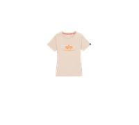 Alpha Industries New Basic Big Logo T-Shirt Women for Women Size S - organic beige