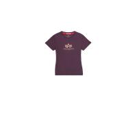 Alpha Industries New Basic Big Logo T-Shirt Women for Women Size XL - Plum