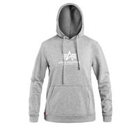 Alpha Industries New Basic Big Logo Hoodie Women for Women Size XS - grey heather