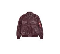 Alpha Industries PU College Bomber Jacket Bomber Jackets for Men Size 2XL - dark cherry