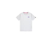 Alpha Industries Puff Print Logo Backprint T-Shirt for Men Size S - pastel grey