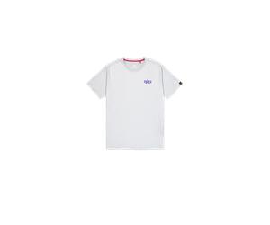 Alpha Industries Puff Print Logo Backprint T-Shirt for Men Size S - pastel grey
