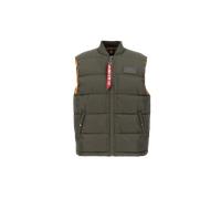 Alpha Industries Puffer Vest Vests for Men Size L - dark olive