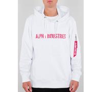 Alpha Industries RBF Moto Hoodie, white-red, size S for Men
