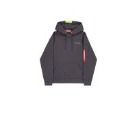 Alpha Industries Red Stripe Hoodie for Men Size 2XL - vintage grey